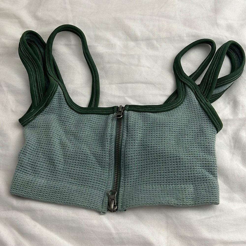 Urban Outfitters TOP green mint color asymmetrical OUT FROM UNDER XS/S